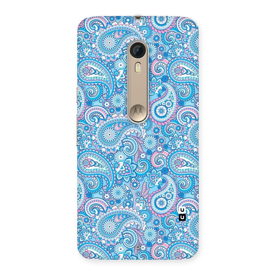 Blue Block Pattern Back Case for Motorola Moto X Style
