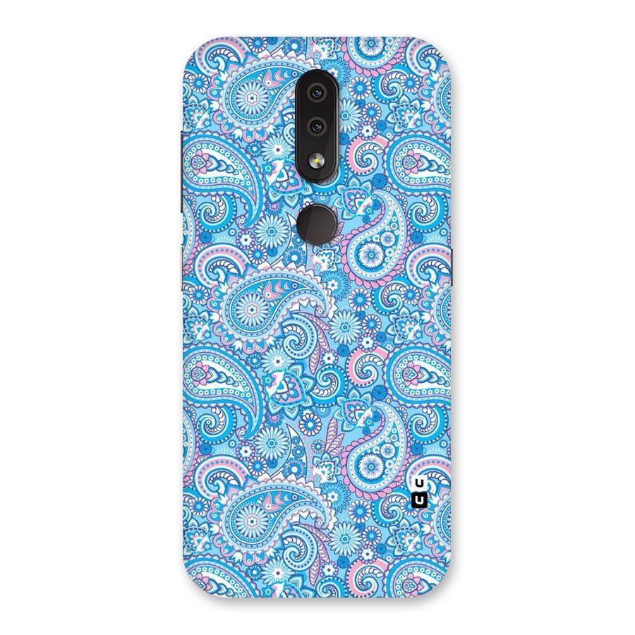Blue Block Pattern Back Case for Nokia 4.2