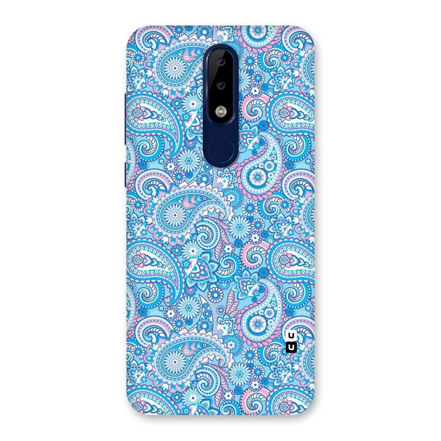 Blue Block Pattern Back Case for Nokia 5.1 Plus