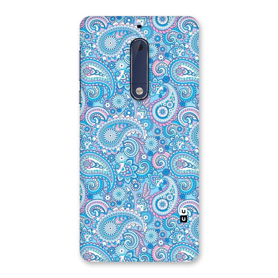 Blue Block Pattern Back Case for Nokia 5