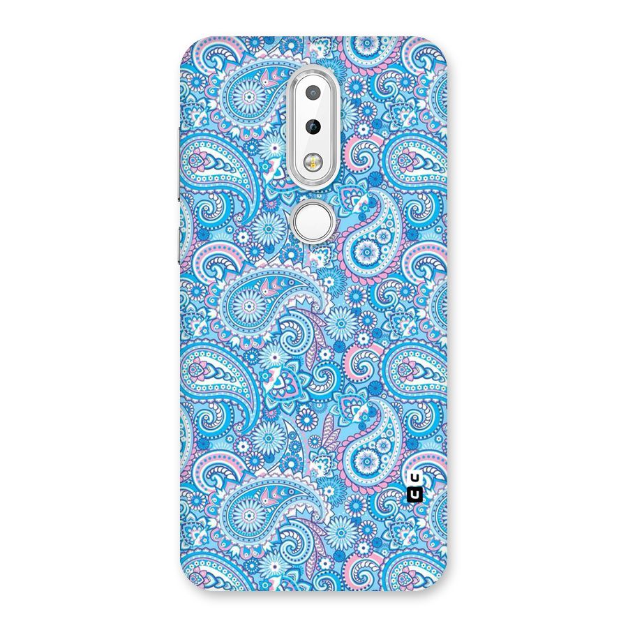 Blue Block Pattern Back Case for Nokia 6.1 Plus