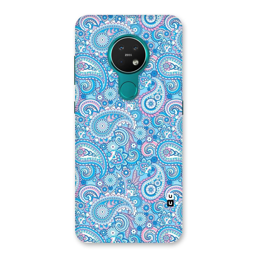 Blue Block Pattern Back Case for Nokia 7.2