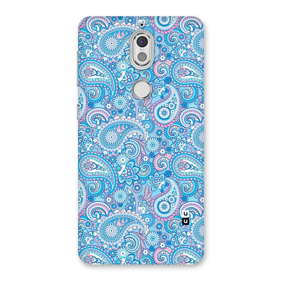 Blue Block Pattern Back Case for Nokia 7