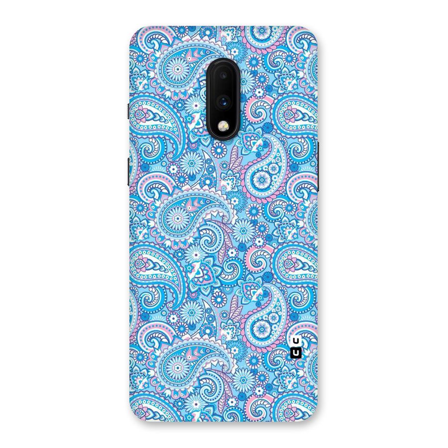 Blue Block Pattern Back Case for OnePlus 7
