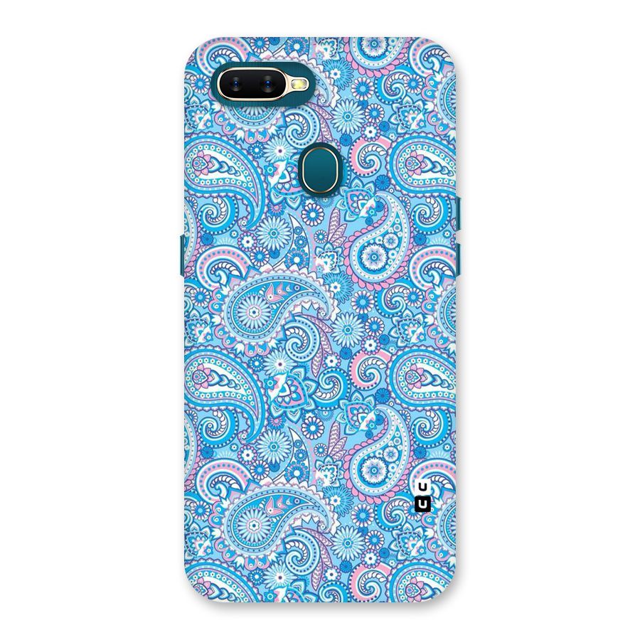 Blue Block Pattern Back Case for Oppo A11k
