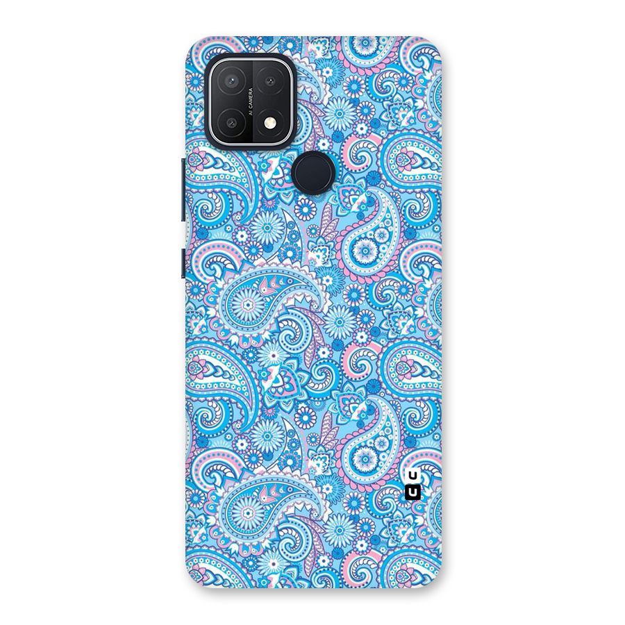Blue Block Pattern Back Case for Oppo A15s