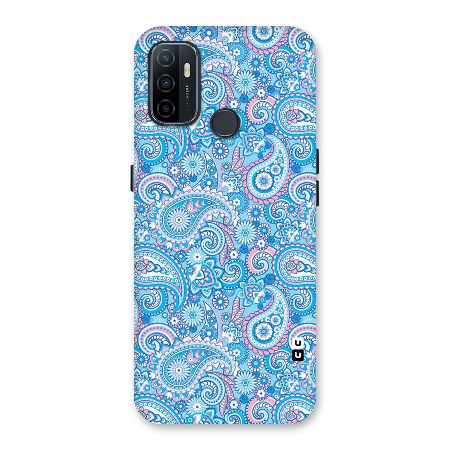 Blue Block Pattern Back Case for Oppo A53