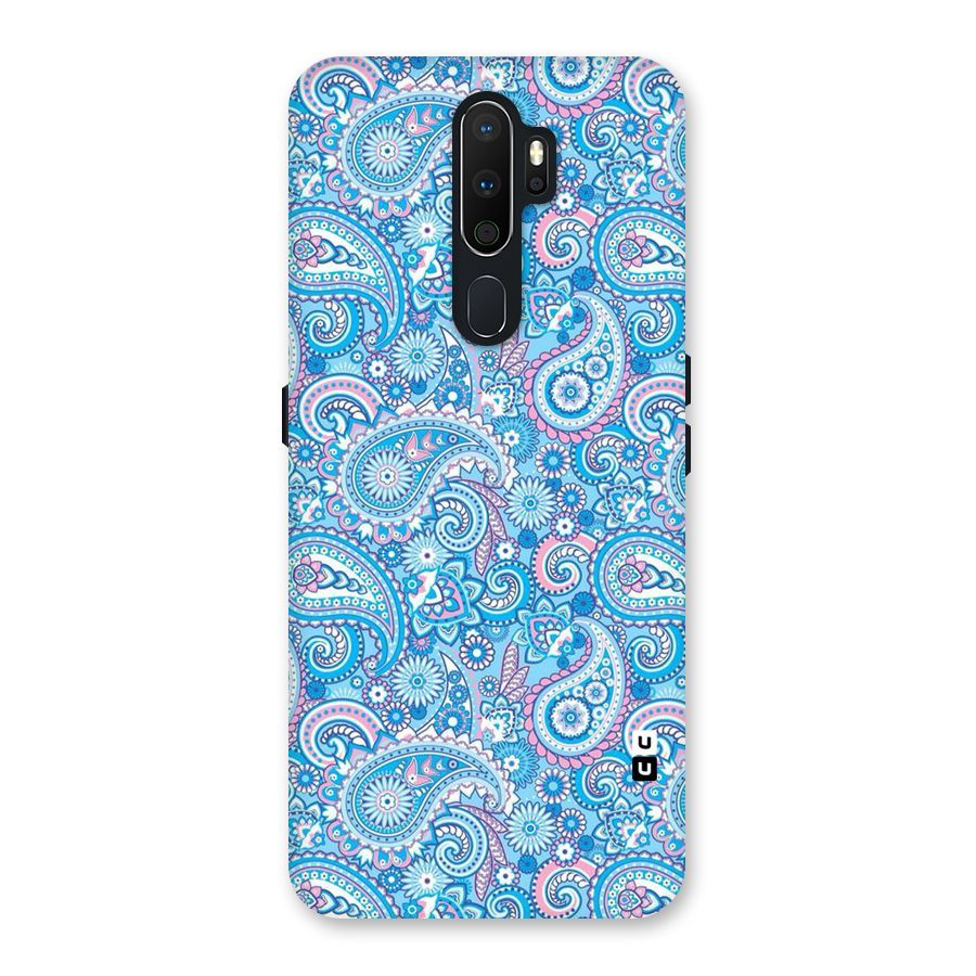 Blue Block Pattern Back Case for Oppo A5 (2020)