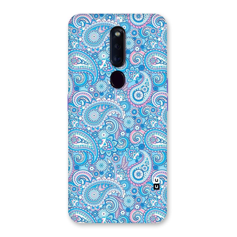 Blue Block Pattern Back Case for Oppo F11 Pro
