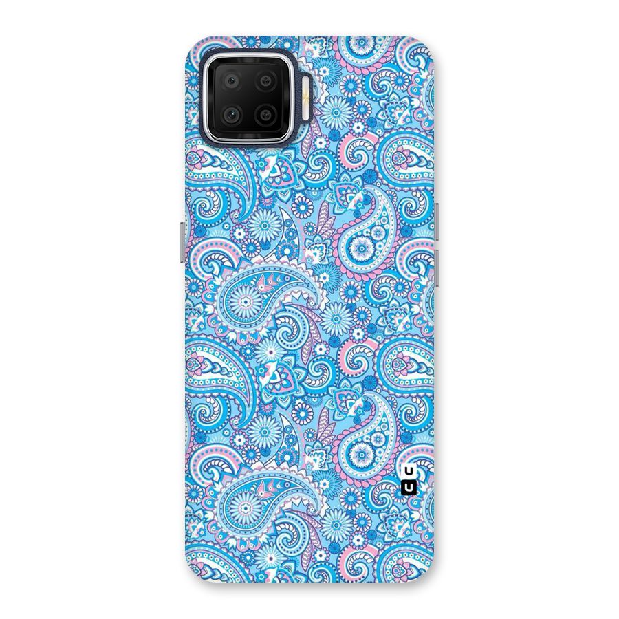 Blue Block Pattern Back Case for Oppo F17