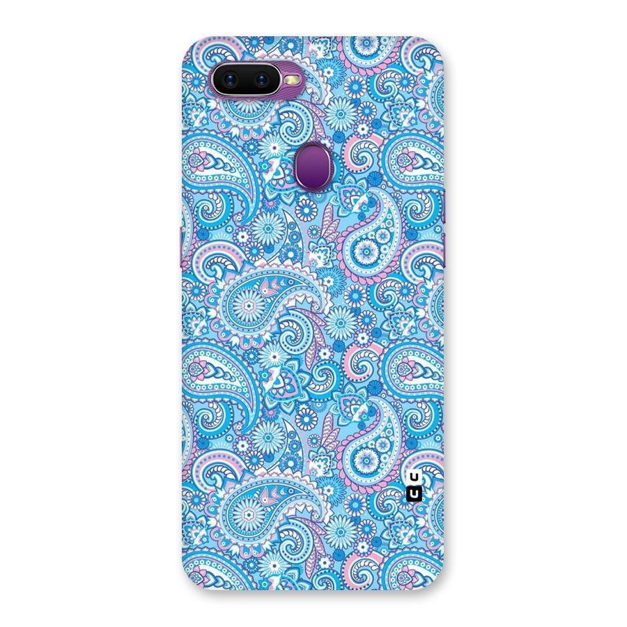 Blue Block Pattern Back Case for Oppo F9