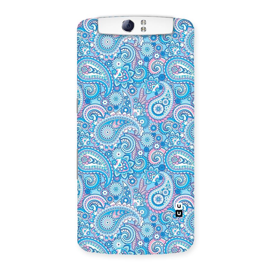 Blue Block Pattern Back Case for Oppo N1