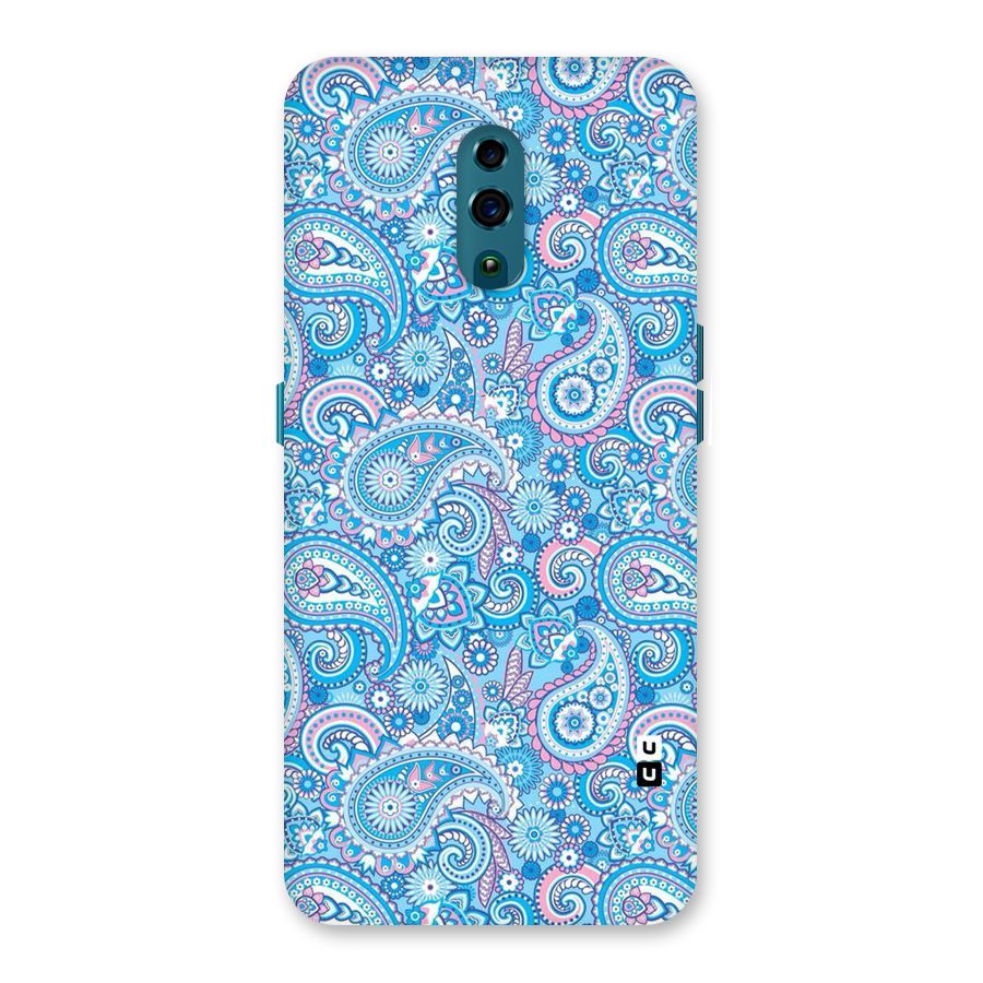 Blue Block Pattern Back Case for Oppo Reno