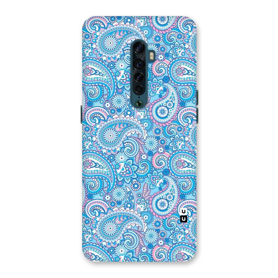 Blue Block Pattern Back Case for Oppo Reno2