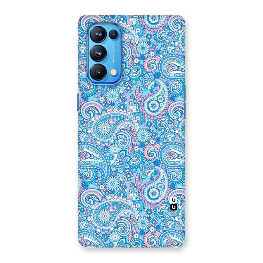 Blue Block Pattern Back Case for Oppo Reno5 Pro 5G