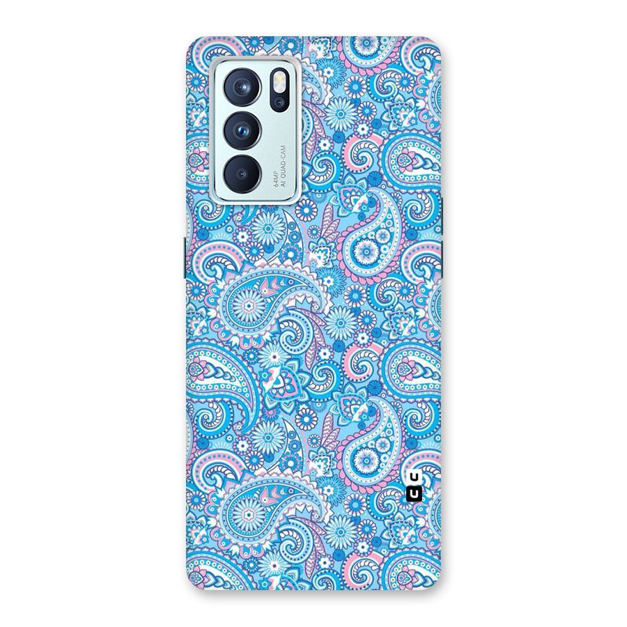 Blue Block Pattern Back Case for Oppo Reno6 Pro 5G