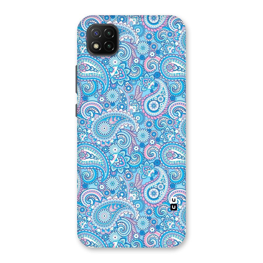 Blue Block Pattern Back Case for Poco C3