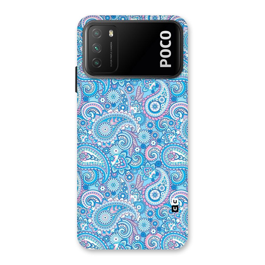 Blue Block Pattern Back Case for Poco M3
