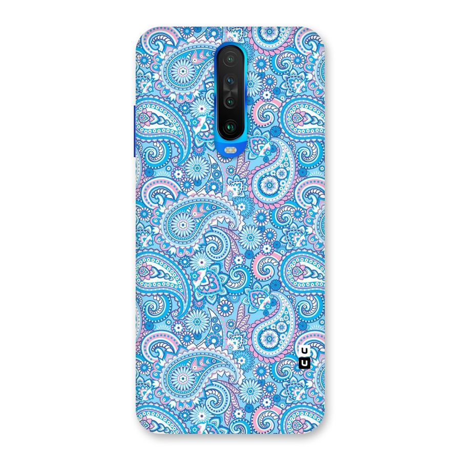 Blue Block Pattern Back Case for Poco X2