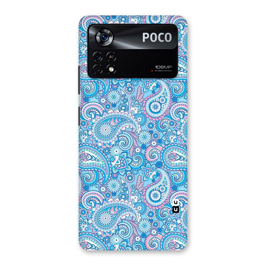 Blue Block Pattern Back Case for Poco X4 Pro 5G