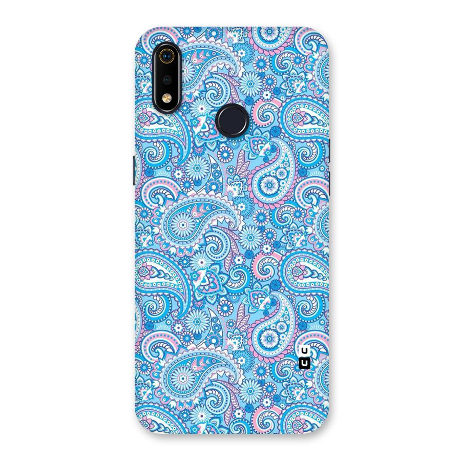 Blue Block Pattern Back Case for Realme 3i