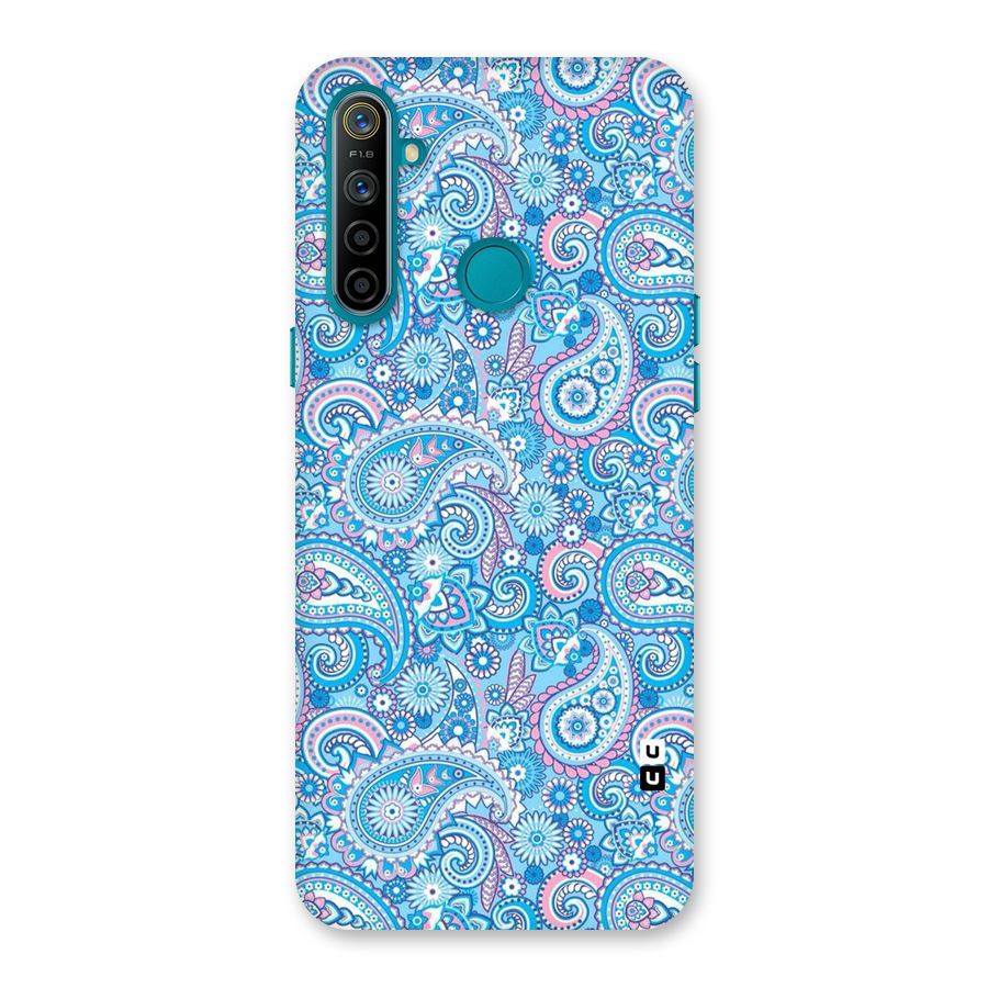 Blue Block Pattern Back Case for Realme 5i