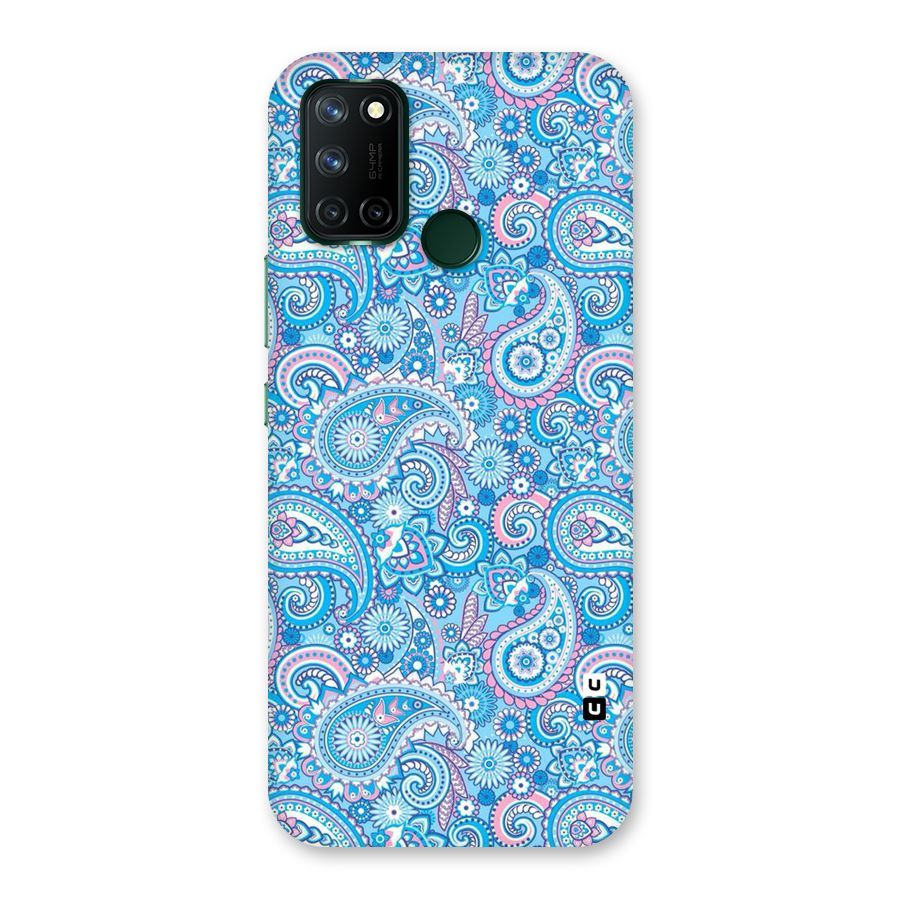 Blue Block Pattern Back Case for Realme 7i