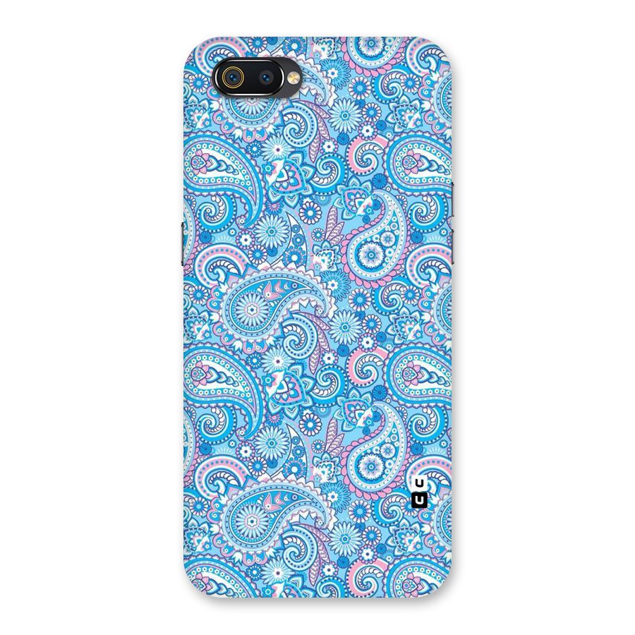 Blue Block Pattern Back Case for Realme C2