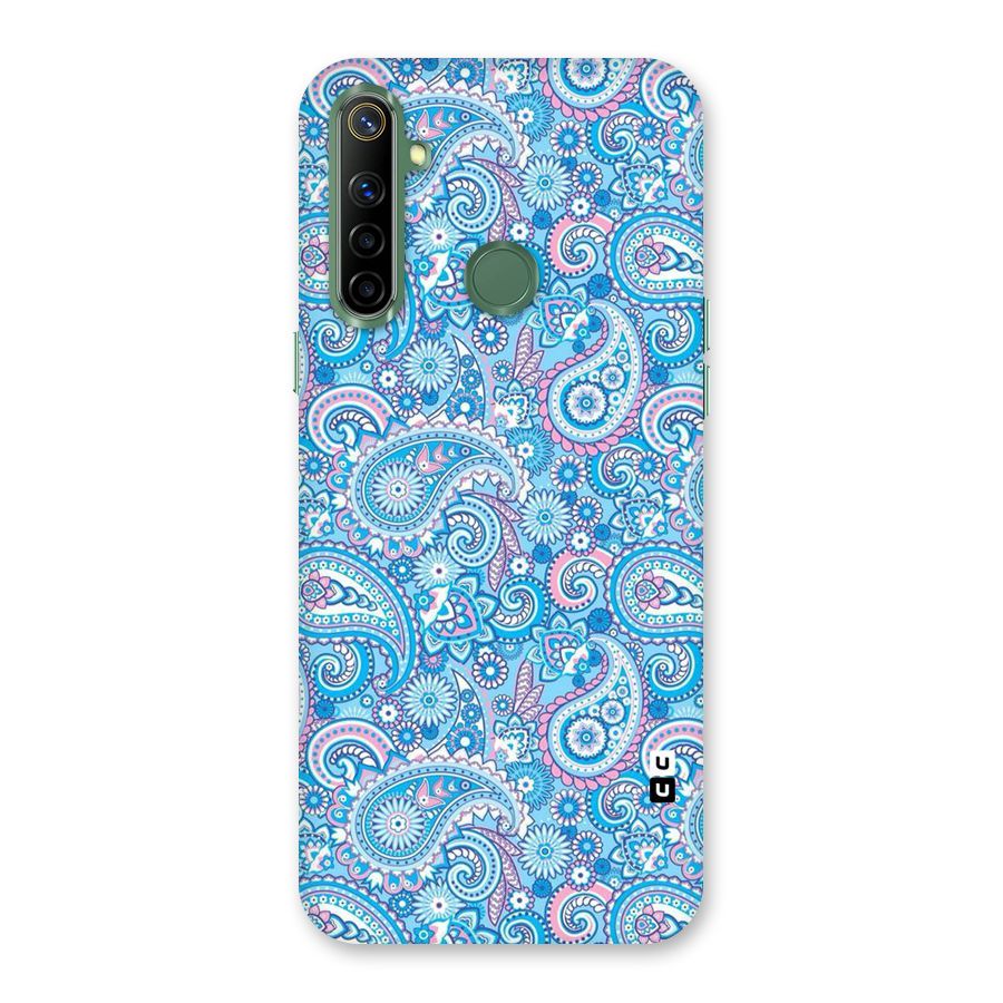 Blue Block Pattern Back Case for Realme Narzo 10