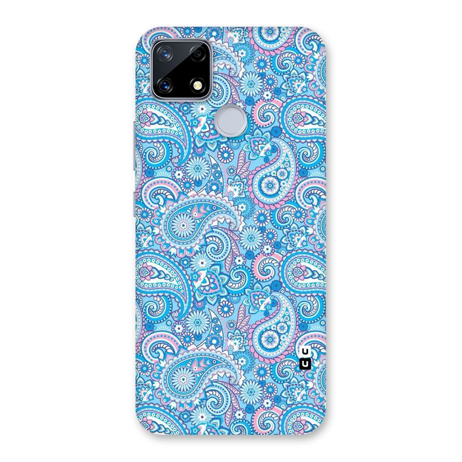 Blue Block Pattern Back Case for Realme Narzo 20