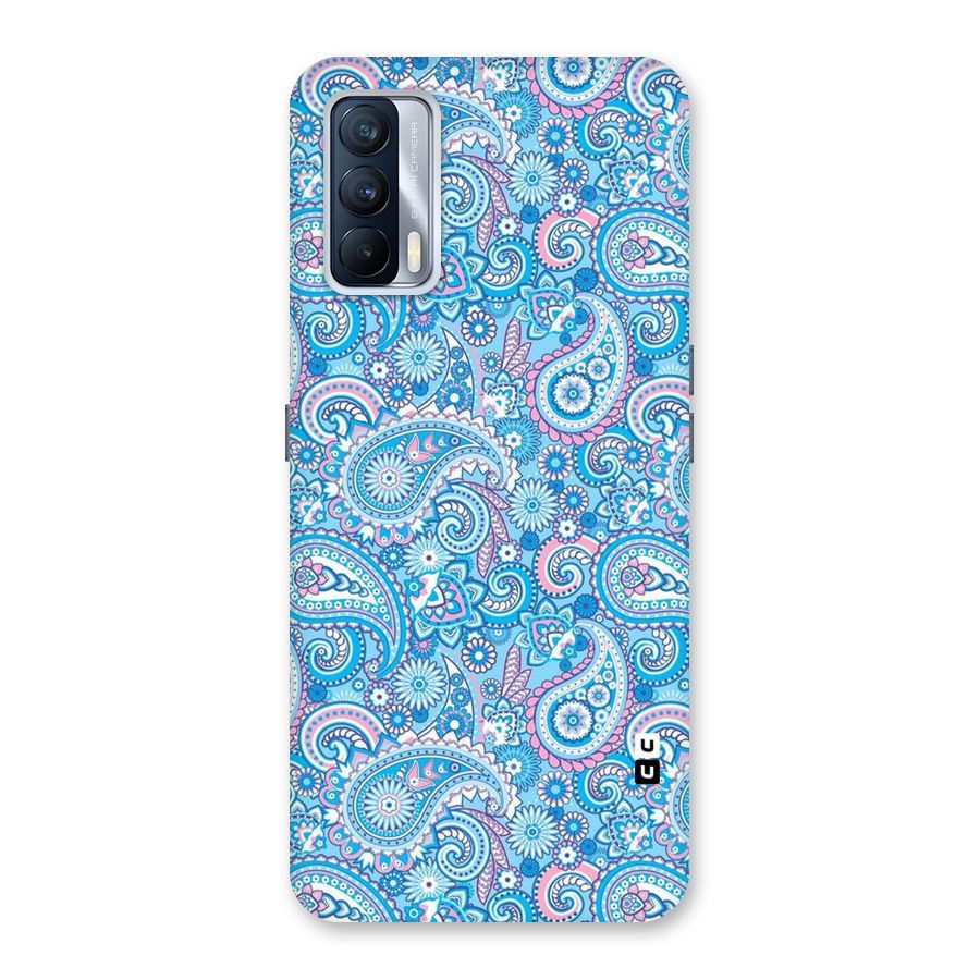 Blue Block Pattern Back Case for Realme X7
