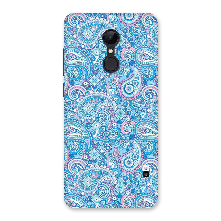 Blue Block Pattern Back Case for Redmi 5