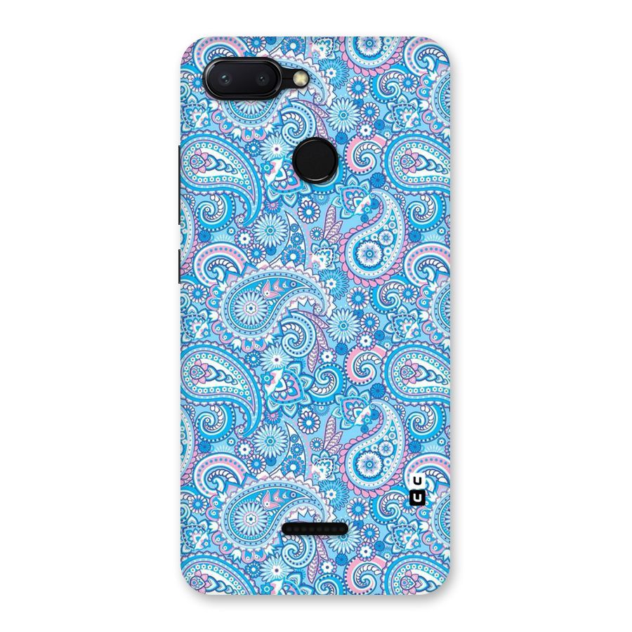 Blue Block Pattern Back Case for Redmi 6