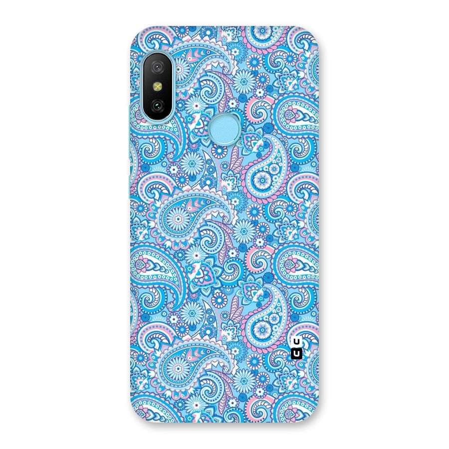 Blue Block Pattern Back Case for Redmi 6 Pro