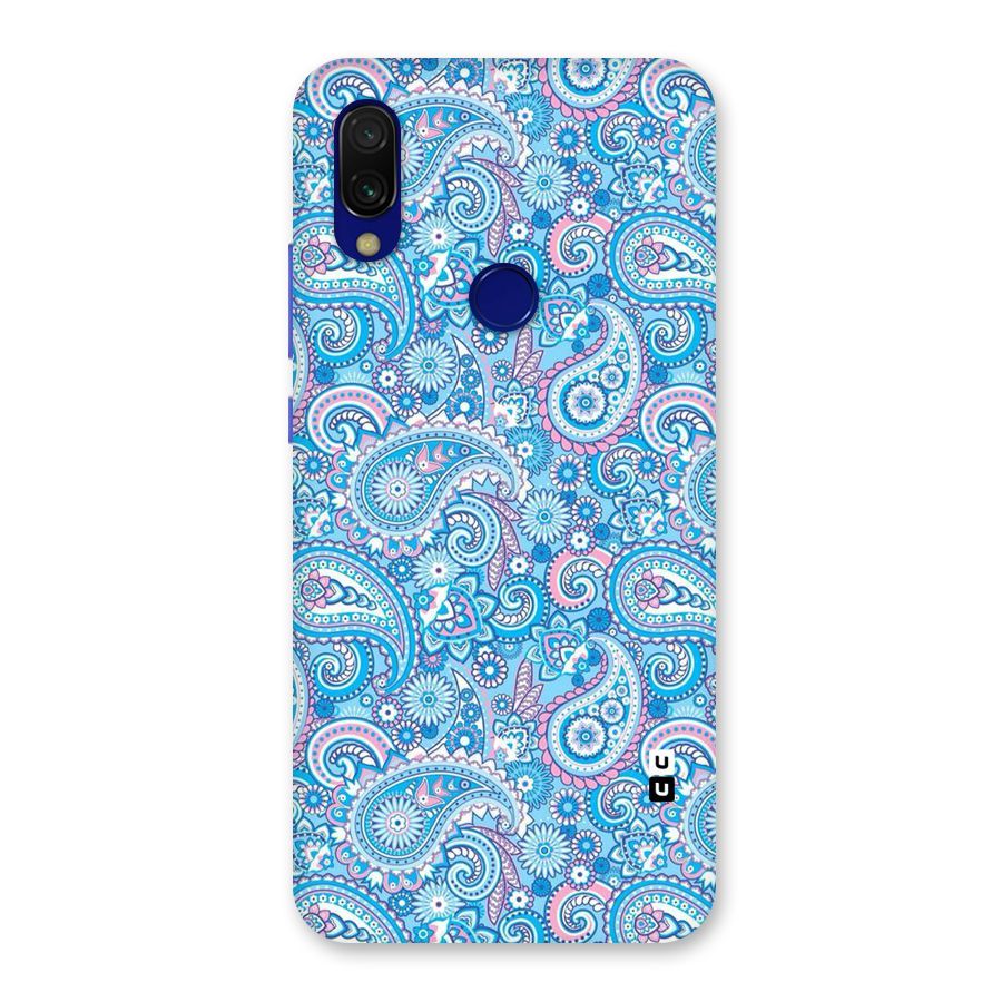 Blue Block Pattern Back Case for Redmi 7