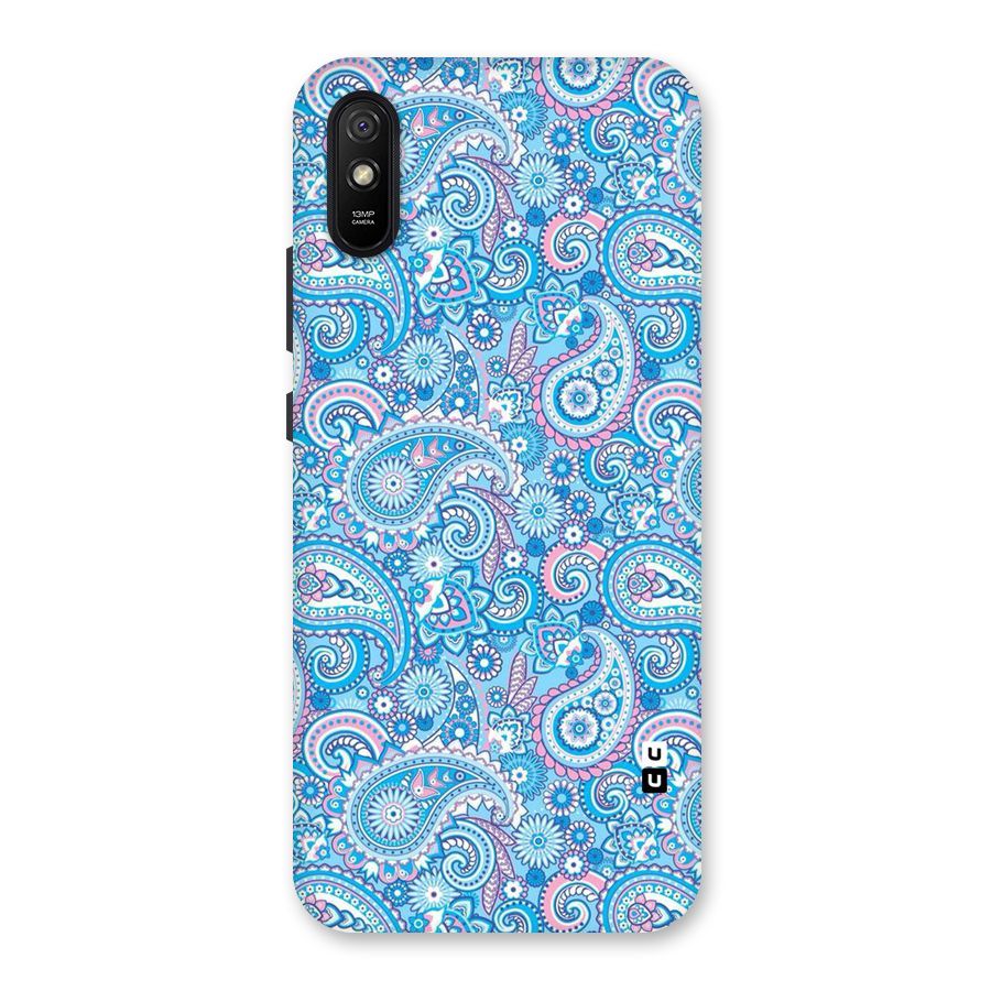 Blue Block Pattern Back Case for Redmi 9A