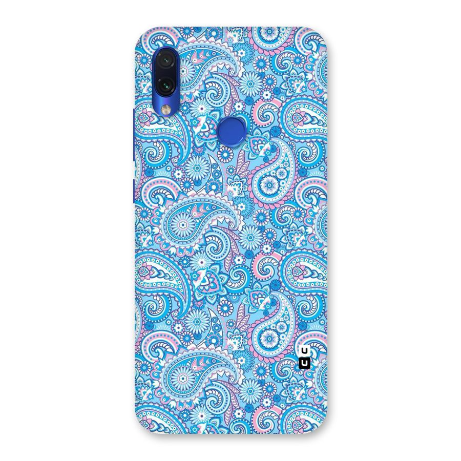 Blue Block Pattern Back Case for Redmi Note 7