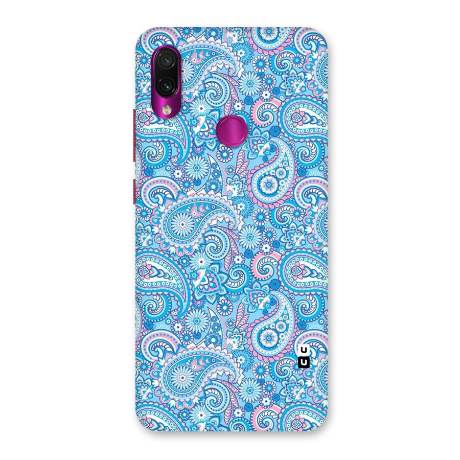Blue Block Pattern Back Case for Redmi Note 7 Pro