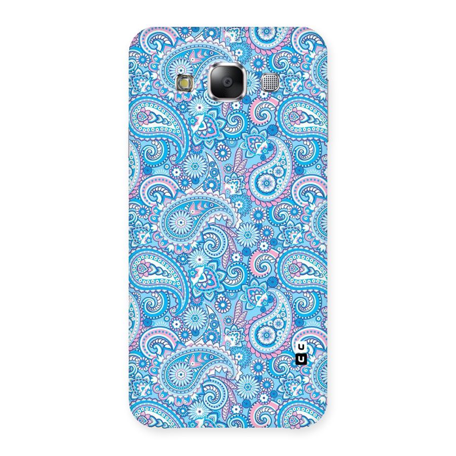 Blue Block Pattern Back Case for Samsung Galaxy E5