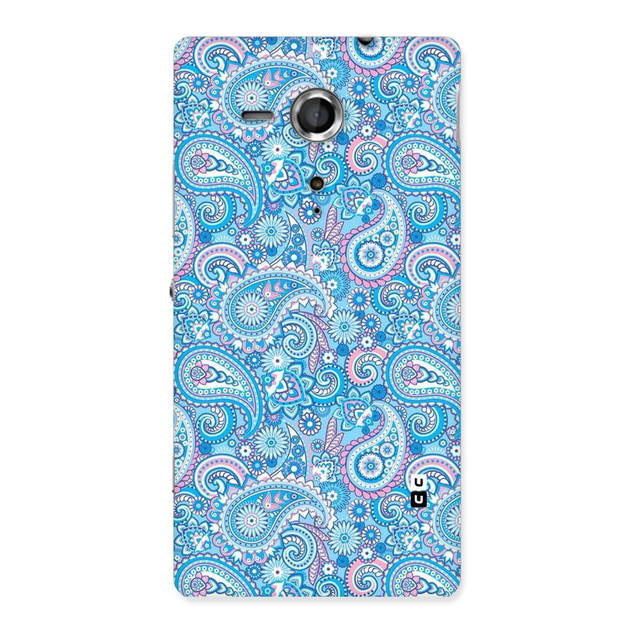 Blue Block Pattern Back Case for Sony Xperia SP