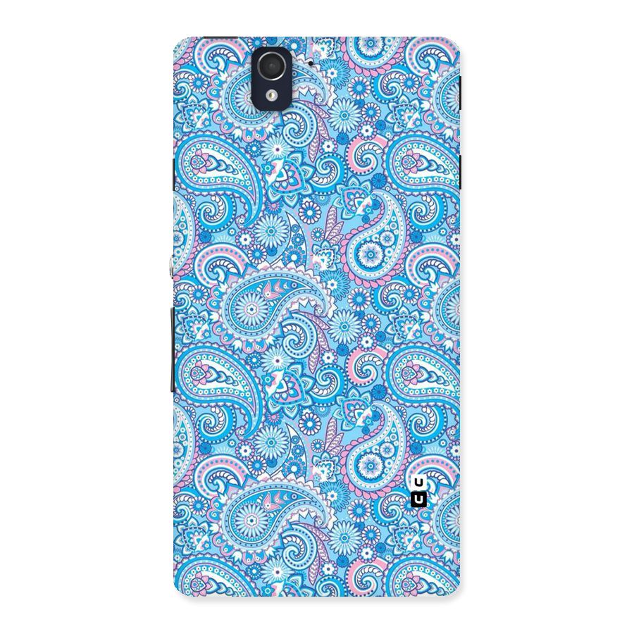 Blue Block Pattern Back Case for Sony Xperia Z