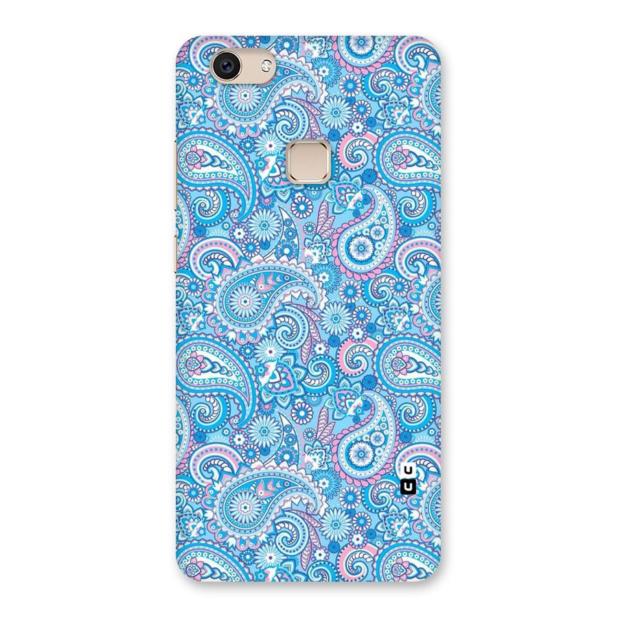Blue Block Pattern Back Case for Vivo V7