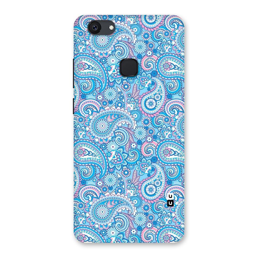 Blue Block Pattern Back Case for Vivo V7 Plus