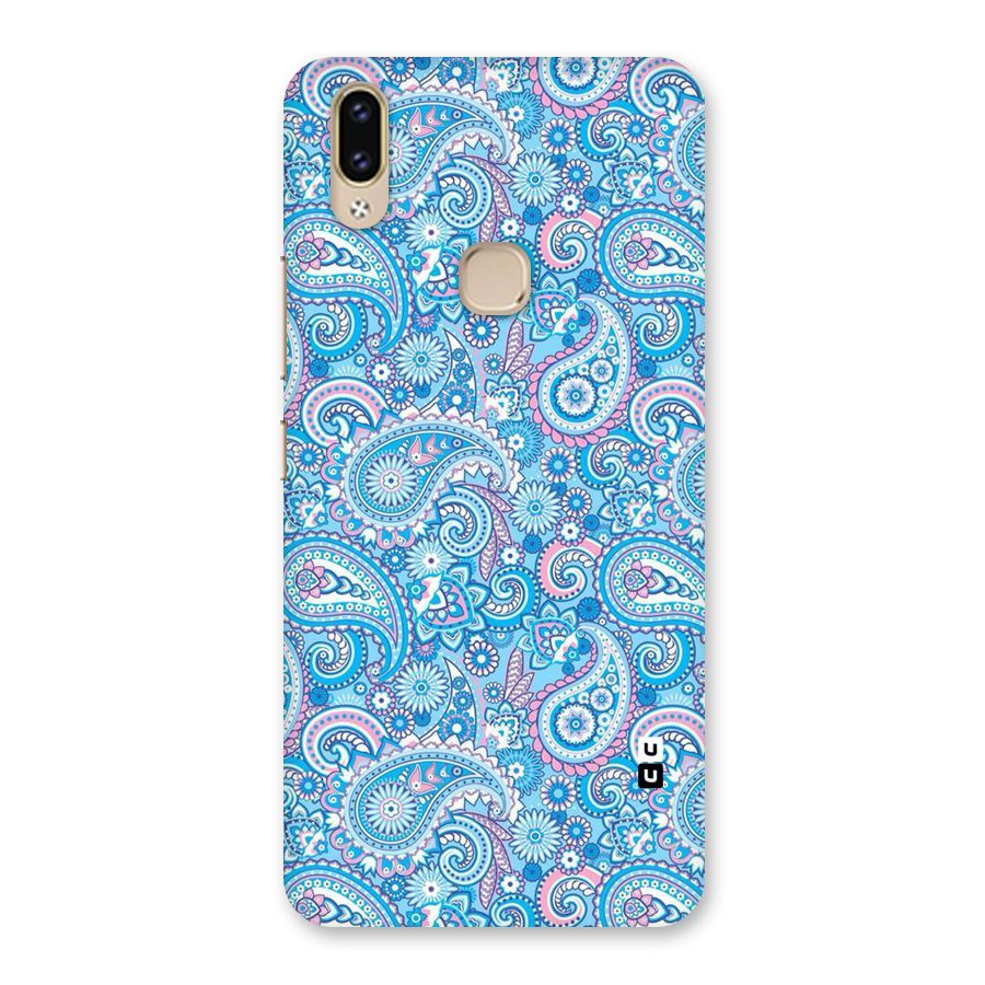 Blue Block Pattern Back Case for Vivo V9 Youth