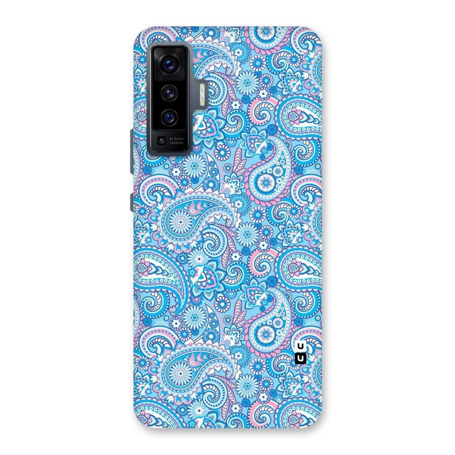 Blue Block Pattern Back Case for Vivo X50