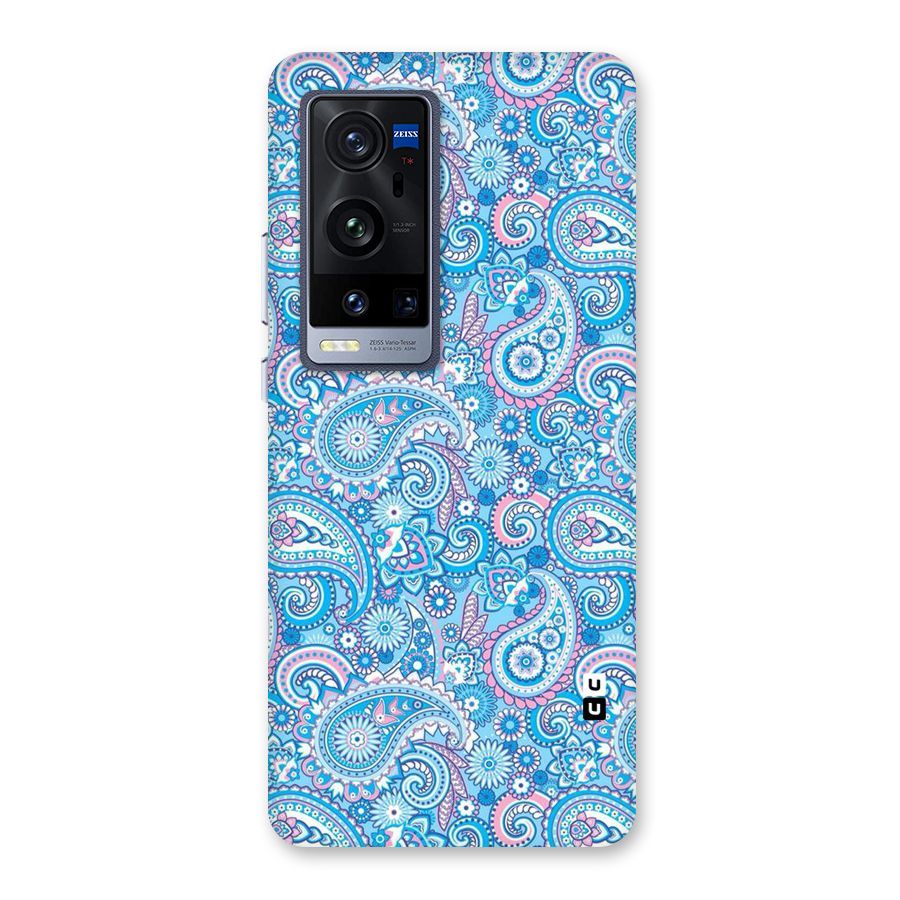 Blue Block Pattern Back Case for Vivo X60 Pro Plus