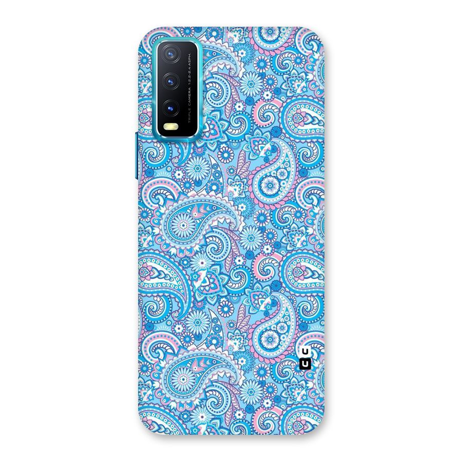 Blue Block Pattern Back Case for Vivo Y20A