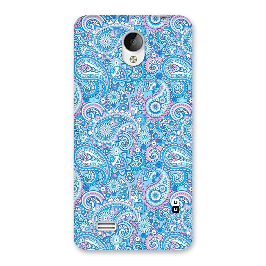 Blue Block Pattern Back Case for Vivo Y21