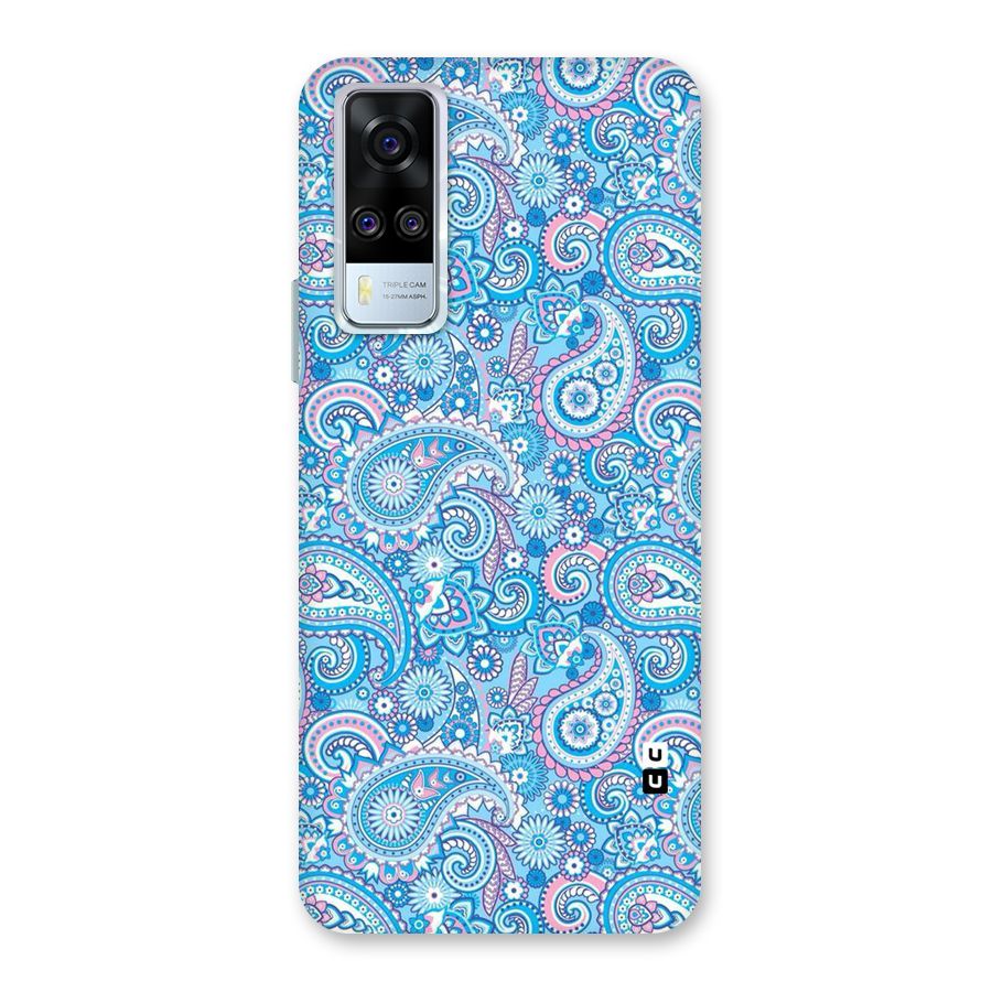 Blue Block Pattern Back Case for Vivo Y31