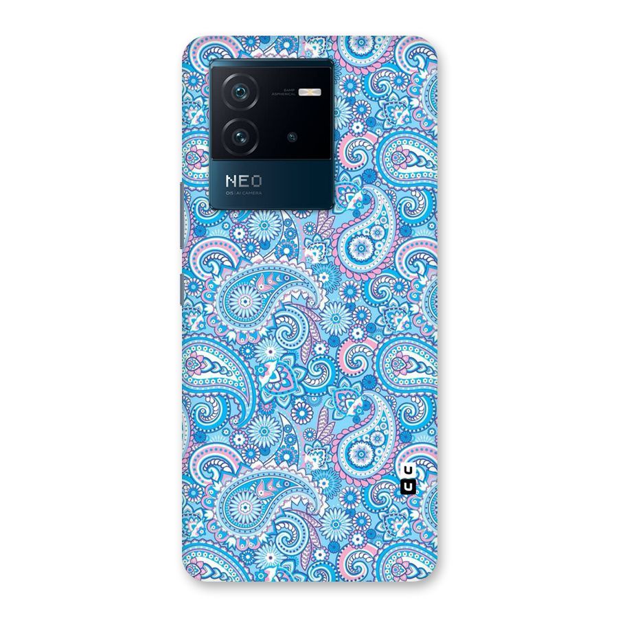 Blue Block Pattern Back Case for Vivo iQOO Neo 6 5G